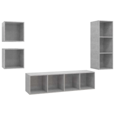 vidaXL 2 részes betonszürke forgácslap TV-szekrény szett (3079776) bútor