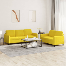 vidaXL 2 részes sárga bársony ülőgarnitúra bútor