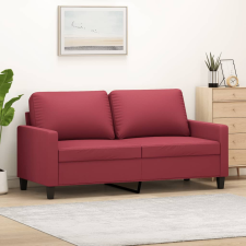 vidaXL 2 személyes bordó színű műbőr kanapé 140 cm bútor