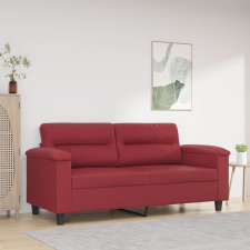 vidaXL 2 személyes bordó színű műbőr kanapé 140 cm bútor