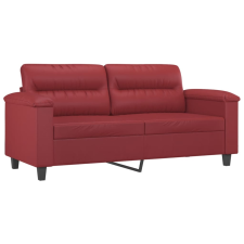 vidaXL 2 személyes bordó színű műbőr kanapé 140 cm (359586) bútor