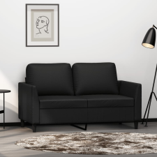 vidaXL 2 személyes fekete műbőr kanapé 120 cm bútor