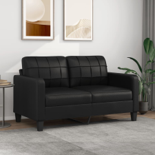 vidaXL 2 személyes fekete műbőr kanapé 140 cm bútor