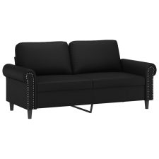 vidaXL 2 személyes fekete műbőr kanapé 140 cm (359504) bútor