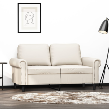 vidaXL 2 személyes krémszínű műbőr kanapé 120 cm bútor