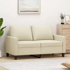 vidaXL 2 személyes krémszínű műbőr kanapé 120 cm bútor