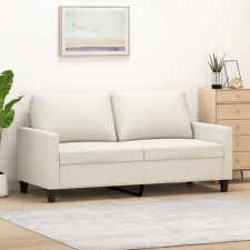 vidaXL 2 személyes krémszínű műbőr kanapé 140 cm bútor