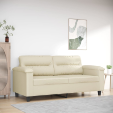 vidaXL 2 személyes krémszínű műbőr kanapé 140 cm bútor