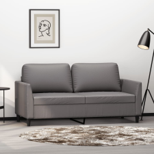 vidaXL 2 személyes szürke műbőr kanapé 140 cm bútor