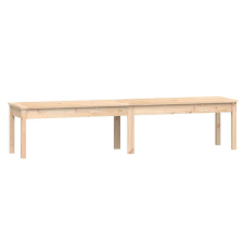 vidaXL 2 személyes tömör fenyőfa kerti pad 203,5x44x45 cm kerti bútor