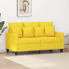 vidaXL 2 személyes világossárga szövet kanapé 120 cm bútor