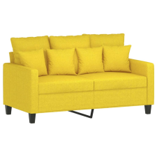 vidaXL 2 személyes világossárga szövet kanapé 120 cm (359264) bútor