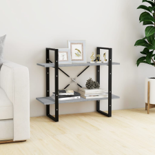 vidaXL 2-szintes szürke sonoma színű fa könyvszekrény 80x30x70 cm bútor