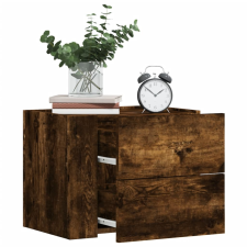vidaXL 2db füstös tölgyszínű fali éjjeliszekrény 45 x 30 x 35 cm bútor
