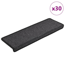 vidaXL 30 db antracitszürke lépcsőszőnyeg 65x21x4 cm lakástextília