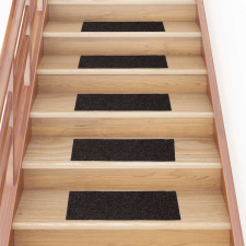vidaXL 30 db barna lépcsőszőnyeg öntapadós téglalap alakú 60x25 cm lakástextília