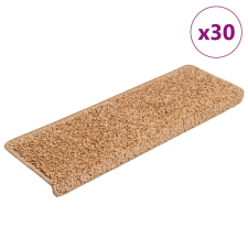 vidaXL 30 db bézs lépcsőszőnyeg 65 x 21 x 4 cm lakástextília