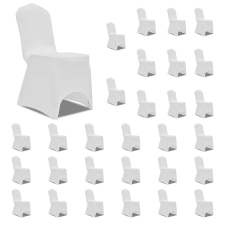 vidaXL 30 db fehér sztreccs székszoknya lakástextília
