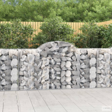 vidaXL 30 db íves horganyzott vas gabion kosár 200x50x100/120 cm kerti tárolás