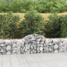 vidaXL 30 db íves horganyzott vas gabion kosár 200x50x60/80 cm bútor