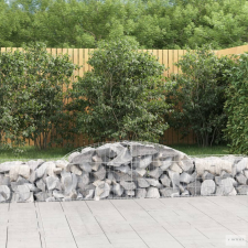 vidaXL 30 db íves horganyzott vas gabion kosár 300x50x40/60 cm kerti tárolás