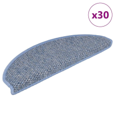 vidaXL 30 db kék lépcsőszőnyegek öntapadós szizál kinézetű 65x21x4 cm lakástextília