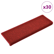 vidaXL 30 db piros lépcsőszőnyeg 65 x 21 x 4 cm lakástextília