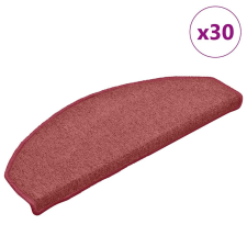 vidaXL 30 db piros lépcsőszőnyeg 65x24x4 cm lakástextília
