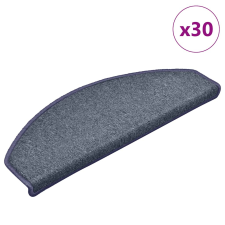 vidaXL 30 db sötétszürke és kék lépcsőszőnyeg 65x24x4 cm lakástextília