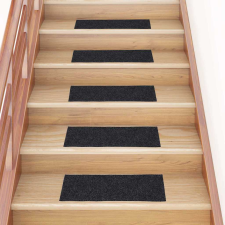 vidaXL 30 db szürke lépcsőszőnyeg öntapadós téglalap alakú 60x25 cm lakástextília