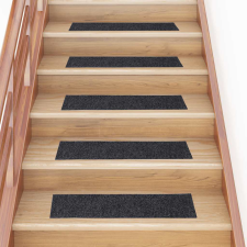 vidaXL 30 db szürke lépcsőszőnyeg öntapadós téglalap alakú 76x20 cm lakástextília