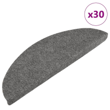 vidaXL 30 db szürke öntapadó lépcsőszőnyeg 56 x 17 x 3 cm lakástextília