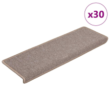 vidaXL 30 db világosbarna lépcsőszőnyeg 65x21x4 cm lakástextília