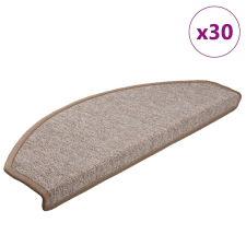vidaXL 30 db világosbarna lépcsőszőnyeg 65x24x4 cm lakástextília
