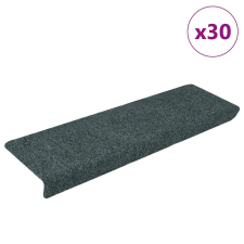 vidaXL 30 db zöld öntapadó lépcsőszőnyeg 65x21x4 cm lakástextília
