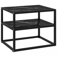 vidaXL 322854 Console Table Black 50x40x40 cm Tempered Glass bútor