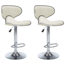 vidaXL 323647 Bar Stools 2 pcs Cream Faux Leather (323647) bútor