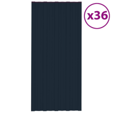 vidaXL 36 db antracitszürke horganyzott acél tetőpanel 100 x 45 cm építőanyag