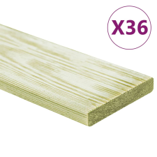 vidaXL 36 db impregnált tömör fenyőfa padlódeszka 4,32 m² 1 m járólap