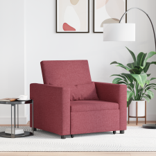 vidaXL 3 az 1-ben Egyszemélyes Kanapéágy Átalakítható Burgundi Vörös Textil bútor