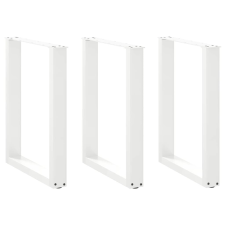 vidaXL 3 db acél fehér dohányzóasztal lábak U-alakú 70x(72-73) cm bútor