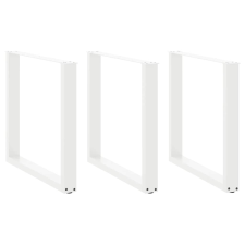 vidaXL 3 db acél fehér dohányzóasztal lábak U-alakú 80x(72-73) cm bútor