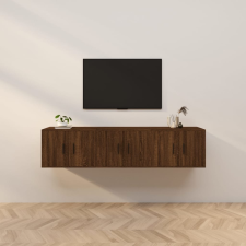 vidaXL 3 db barna tölgyszínű fali TV-szekrény 57x34,5x40 cm bútor