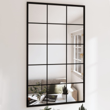 vidaXL 3 db fekete fém fali tükör 100x60 cm bútor