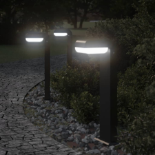 vidaXL 3 db fekete öntött alumínium kültéri állólámpa 50 cm kültéri világítás