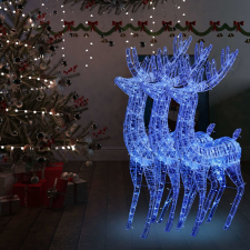 vidaXL 3 db kék XXL akril karácsonyi rénszarvas 250 LED 180 cm karácsonyi dekoráció