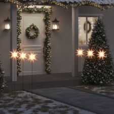 vidaXL 3 db összecsukható tüskés fehér LED-es morva csillag lámpa 35cm karácsonyi dekoráció