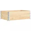 vidaXL 3 db tömör fenyőfa magaságy 50 x 100 cm