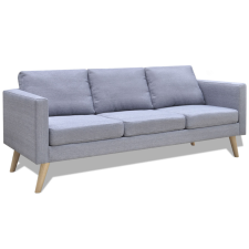 vidaXL 3 férőhelyes szövet kanapé világos szürke bútor