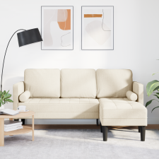 vidaXL 3-Fős L-alakú Kanapé Vászon 160 cm bútor